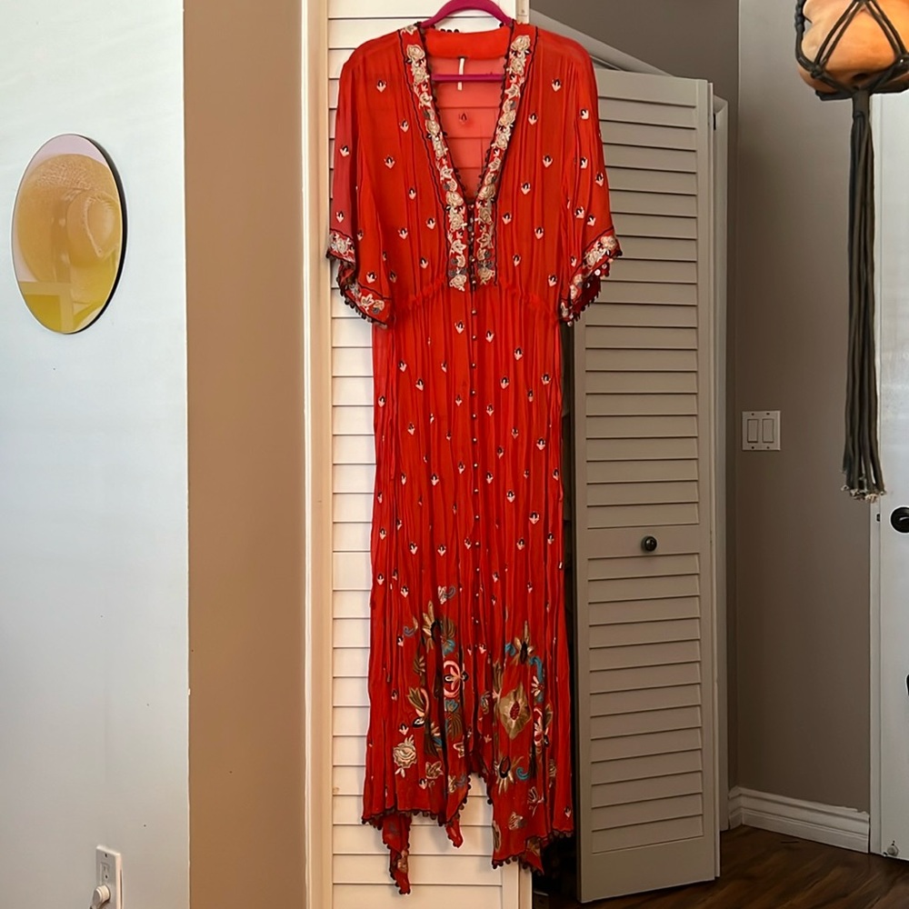 Free people Embroidered embellished dress